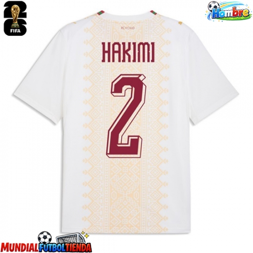 Camiseta Marruecos Achraf Hakimi #2 Segunda Equipación Replica Mundial 2026 mangas cortas